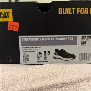 Caterpillar Streamline 2.0 Women's Charcoal and black composite toe work Shoes